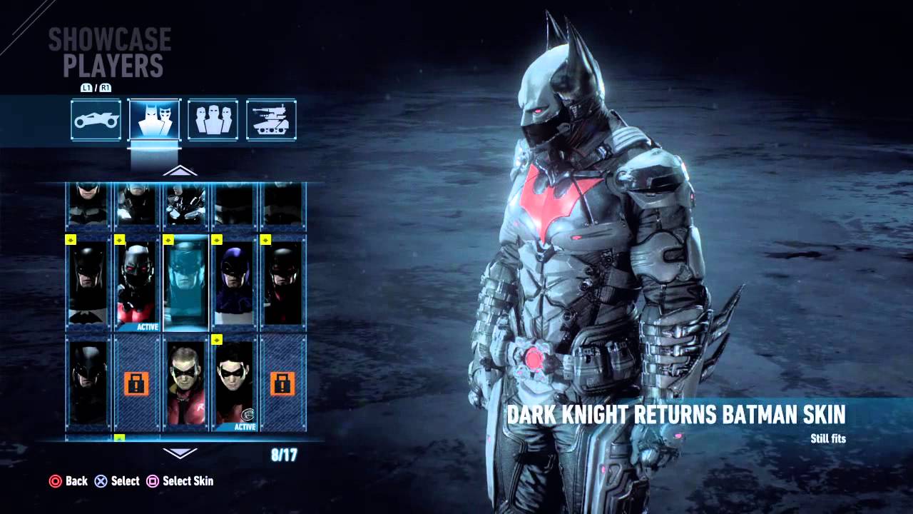 how to change skin batman arkham knight